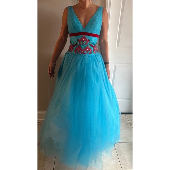 Jovani Ballgown Blue - Picture 2 of 6